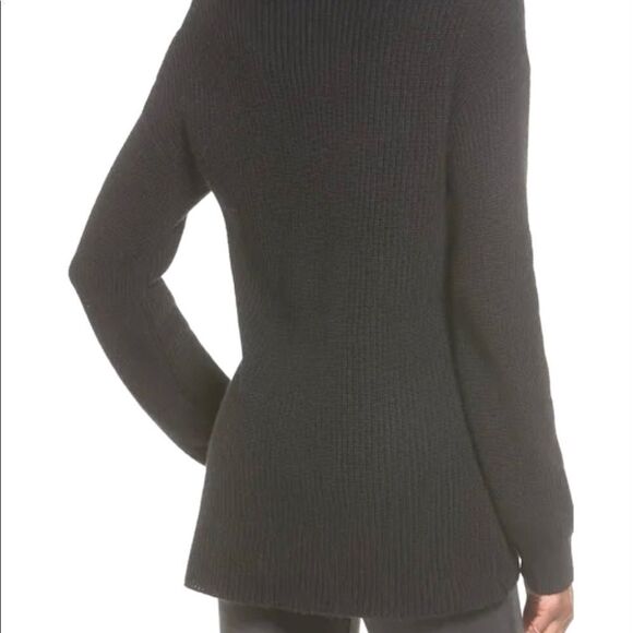 NEW BP black ribbed V neckline knitted sweater XXS - Picture 2 of 9